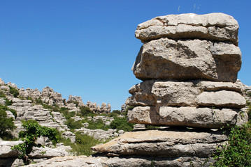 Mountains at El Torcal Nature Reserve, Andalusia.