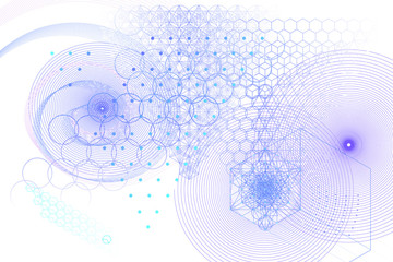 Sacred geometry symbols and elements background