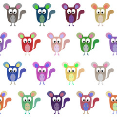 Bright cartoon chinchilla for your design. Seamless pattern