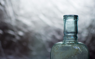 Blue Glass Vintage Bottle