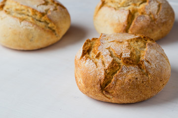 fresh crusty bread bun