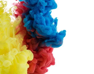 Abstract color paint in water