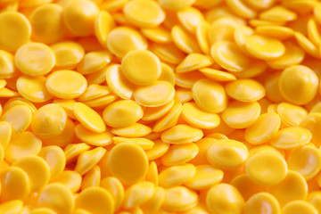 close up of plastic pellets background.