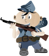 vector little policeman