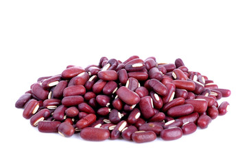 red beans on white background