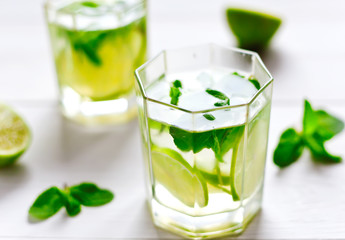 Mojito cocktail on white