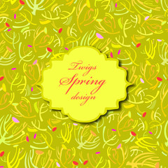 Obraz premium Green sprig background.