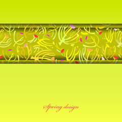 Green sprig background.