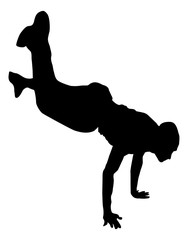 break dance silhouette