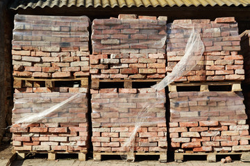 bricks at the construction site 