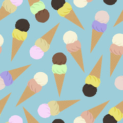 Seamless pattern of ice cones