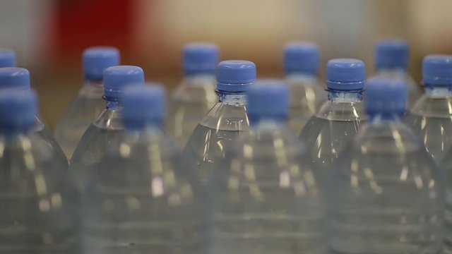 The production line of mineral water and carbonated drinks