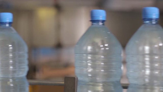 The production line of mineral water and carbonated drinks