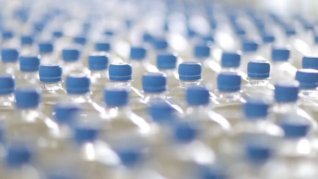 The production line of mineral water and carbonated drinks