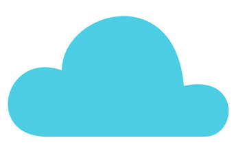 Fototapeta premium Symbol Wolke blau