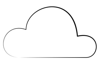 Wolke Symbol weiß