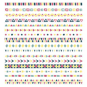 Collection of pattern brushes for borders and frames.