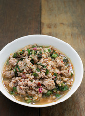 mince pork salad