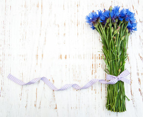 blue cornflowers