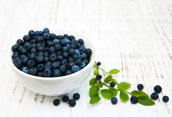 Bowl with Blueberries