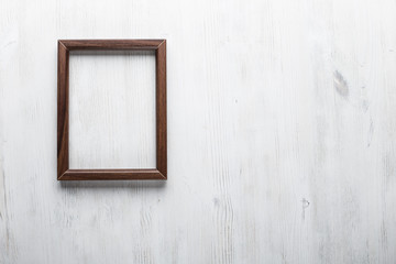 photo frame on white wall