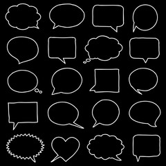 Hand drawn speech bubbles