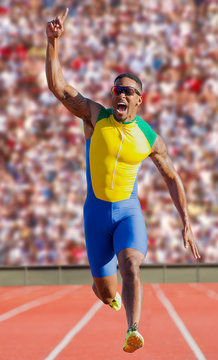 Runner at finish line