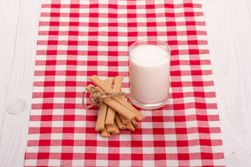 glass of milk and cookies
