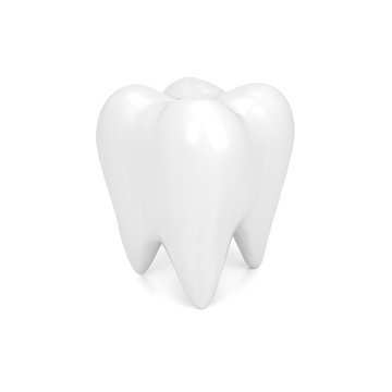 Tooth, white, healthy tooth on a white background, dentures, dental.