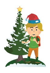 christmas and children vector