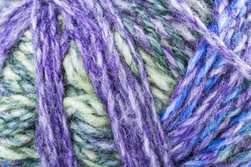 macro textured color wool  yarn thread