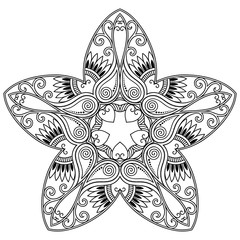 Vector henna tatoo mandala. Mehndi style.
