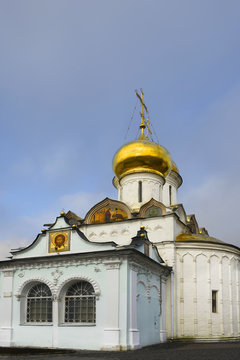 Architectural Ensemble of the Trinity Sergius Lavra in Sergiev Posad, Trinity Cathedral (1422 - 1423) and chapel called Serapion&Atilde;&cent;&Acirc;?&Acirc;?s Tent