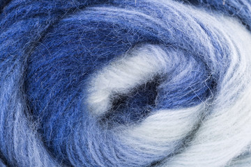 macro textured color wool  yarn thread