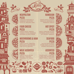 Menu for Italian Pizza Restaurant