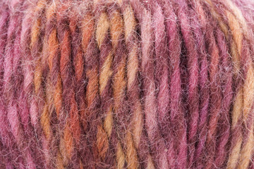 macro textured color wool  yarn thread