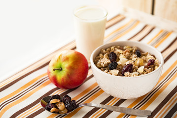 Healthy breakfast. Granola. © dominikab