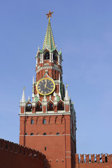 Spassky Tower of Moscow Kremlin. Russia, Moscow