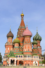 Fototapeta na wymiar St. Basil Cathedral on Red square, (Cathedral of the Protection of the Virgin on the Ditch), Moscow, Russia