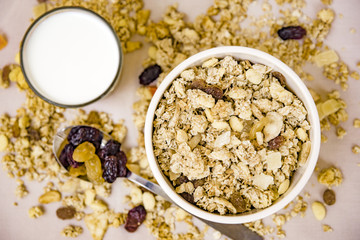 Healthy breakfast. Granola. © dominikab