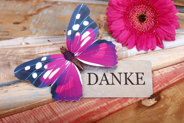 danke mit schmetterling
