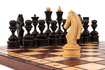 Chess game figures on the board