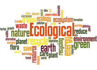 Fototapeta premium Ecological, word cloud concept 7