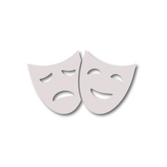 Theater icon with happy and sad masks