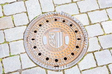Dresden Coat, manhole covers, Saxony Germany