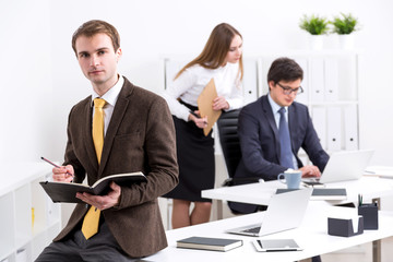 Businessman in office