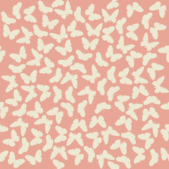 Elegant endless pattern with cute butterflies