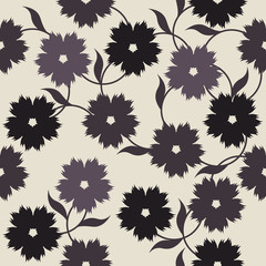 Elegant endless pattern with flowers