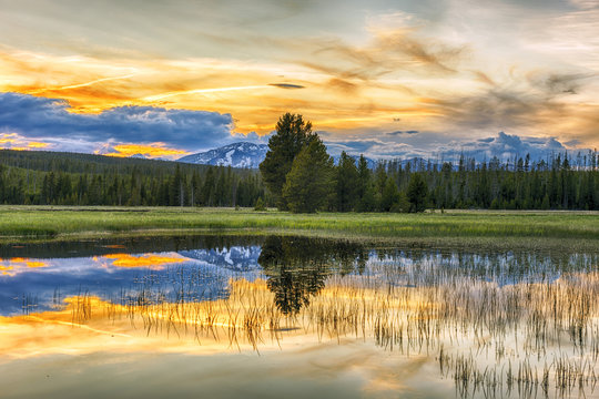 Sunset And Yellowstone