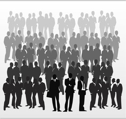 illustrated vector of business people.